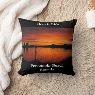 Sunset on Pensacola Beach Cushion