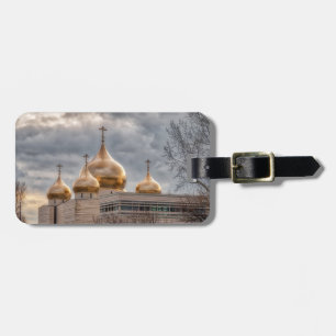 Sunset on Russian Orthodox Cathedral in Paris Luggage Tag
