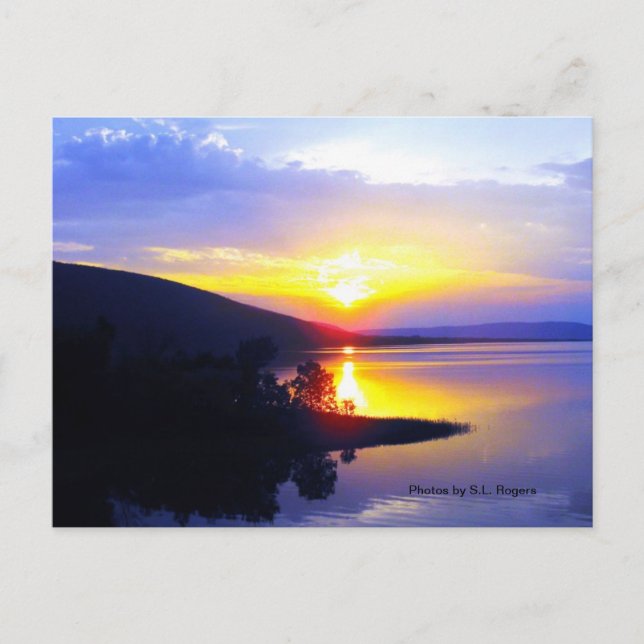 Sunset on Sardis Lake Postcard (Front)