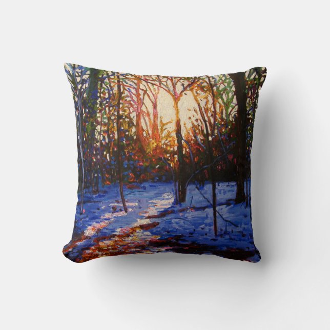 Sunset on snow 2010 cushion (Front)