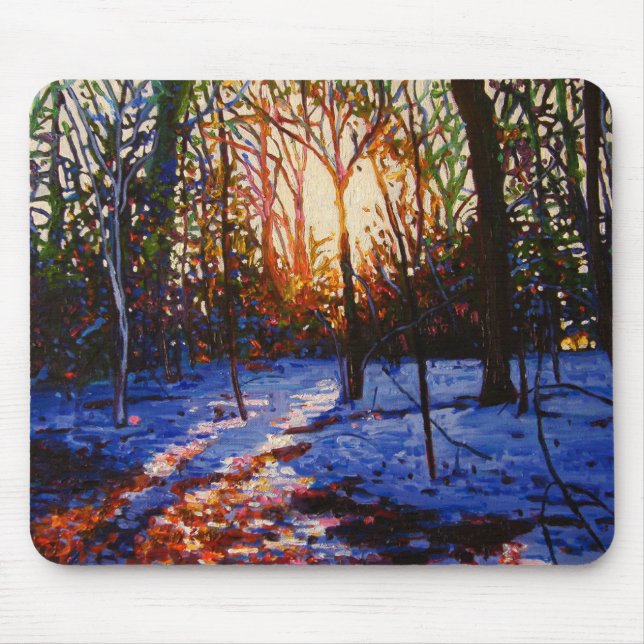 Sunset on snow 2010 mouse mat (Front)