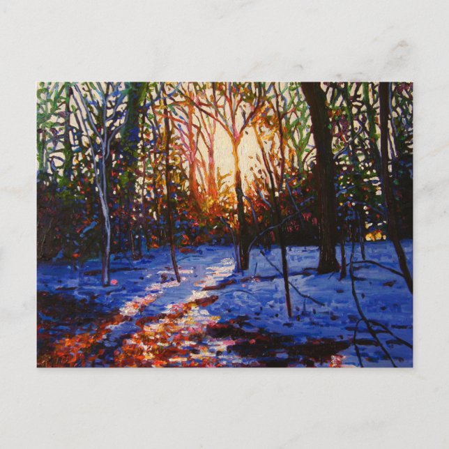 Sunset on snow 2010 postcard (Front)
