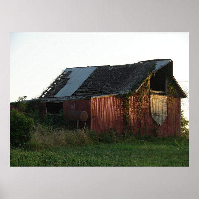 Sunset on the Barn Poster (Front)