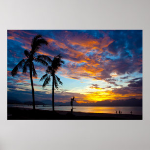 Sunset on the Bay of Danang, Vietnam, Poster
