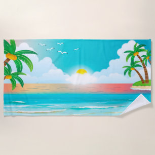 Sunset on the Beach Beach Towel