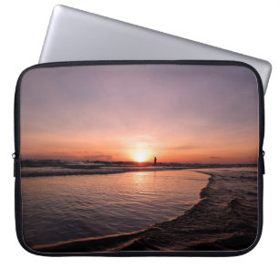Sunset on the beach is dark light and be strong su laptop sleeve