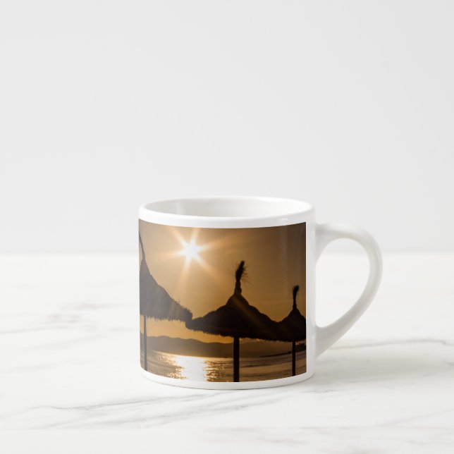 Sunset on the beach, Mallorca, Spain Espresso Cup (Right)