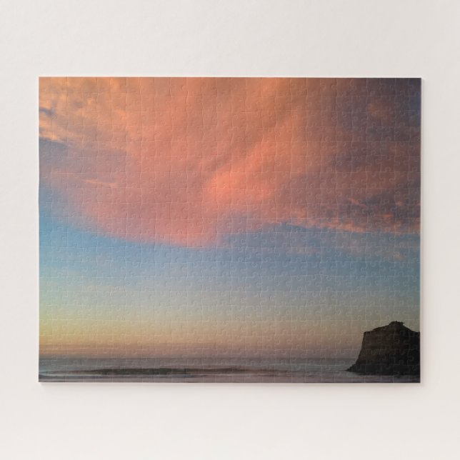 Sunset on the beach of Biarritz Jigsaw Puzzle (Horizontal)