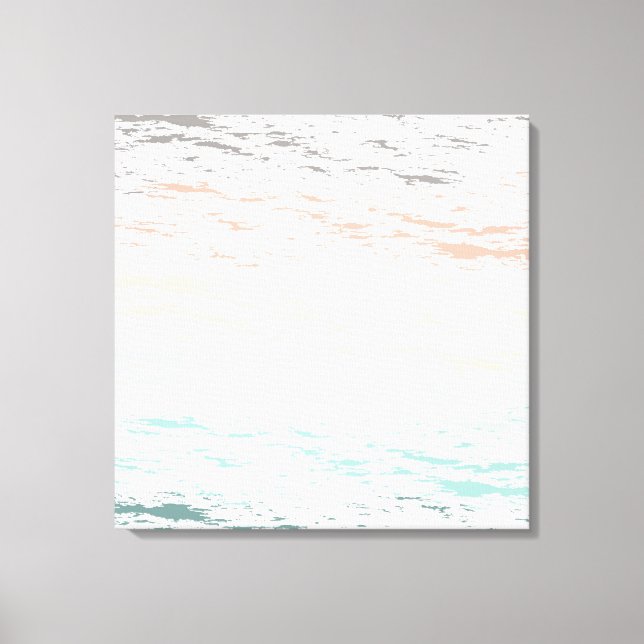 sunset on the beach pastel brush stroke canvas print (Front)
