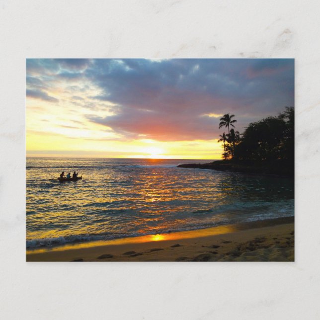 Sunset on the Beach Postcard (Front)