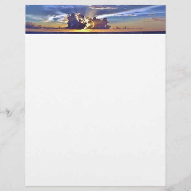 Sunset on the Beach Stationary (Front)