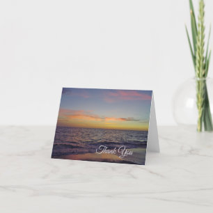Sunset on the Beach Thank You Card