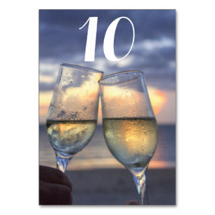 Sunset On The Beach Wedding Table Numbers