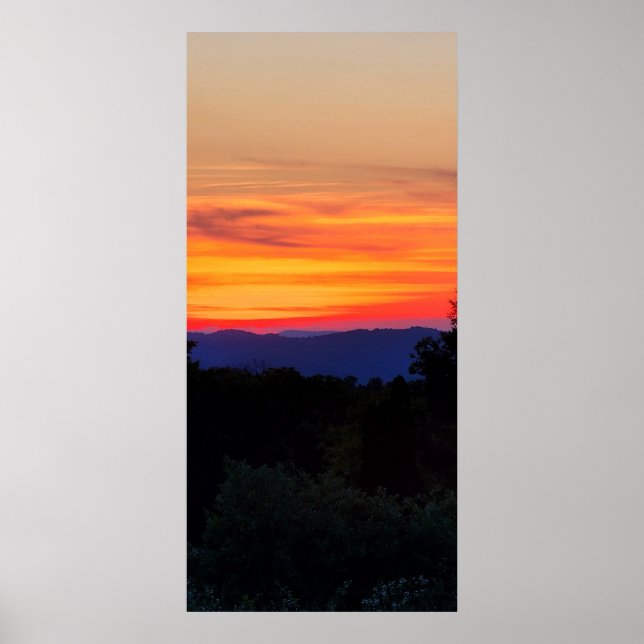 Sunset on the Blue Ridge Parkway Poster (Front)