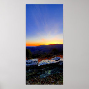 Sunset on the Blue Ridge Parkway Poster