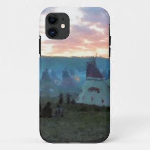 Sunset on the camp iPhone 11 case