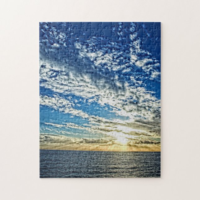 Sunset on the Cinque Terre Italy - 11x14 - 252 pcs Jigsaw Puzzle (Vertical)