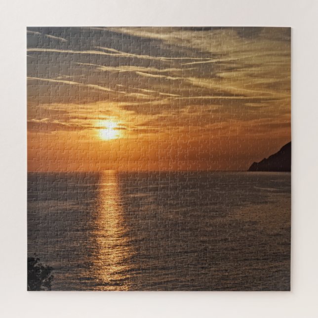 Sunset on the Cinque Terre, Italy - 20x20 - 676 pc Jigsaw Puzzle (Vertical)