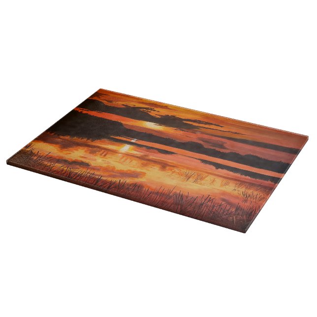 Sunset on the Everglades, by Gary Poling Cutting Board (Corner)
