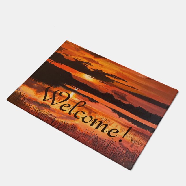 Sunset on the Everglades, by Gary Poling Doormat (Angled)