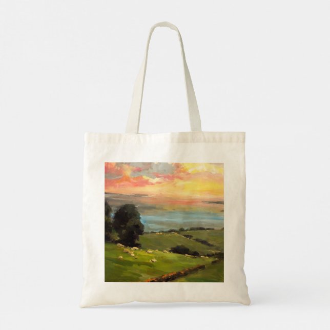 Sunset on the Farm Tote Bag (Back)