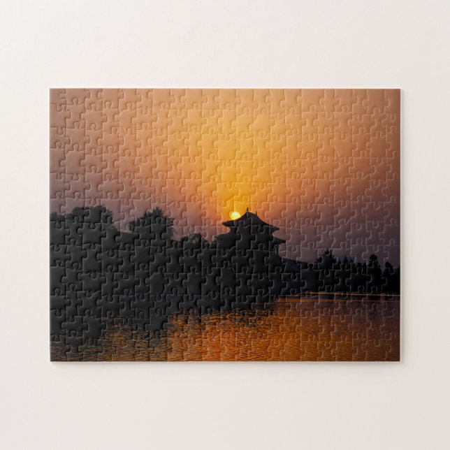 Sunset on the Forbidden city - Beijing, China Jigsaw Puzzle (Horizontal)