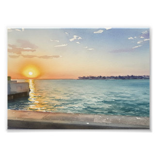 Sunset on the Harbour Photo Print