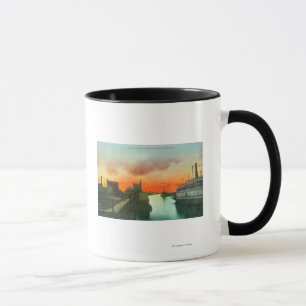 Sunset on the Harbour ViewStockton, CA Mug