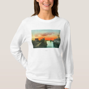 Sunset on the Harbour ViewStockton, CA T-Shirt