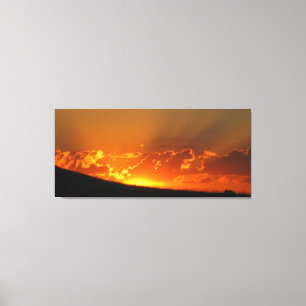 Sunset On The Horizon Wrapped Canvas