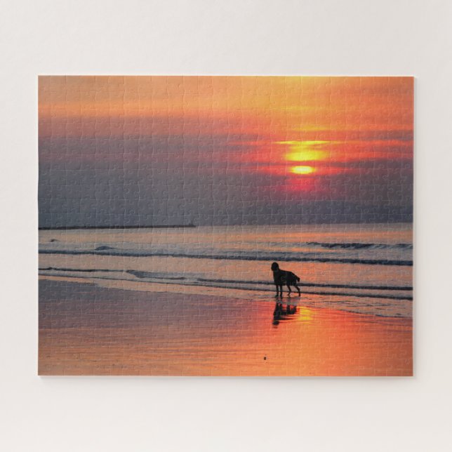 Sunset on the Irish Sea - 16x20 - 520 pcs Jigsaw Puzzle (Horizontal)