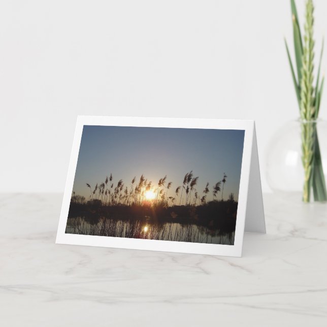 sunset on the lake card (Front)