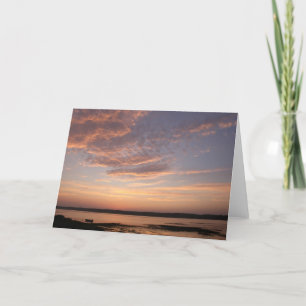 Sunset on the Marsh - Blank Greeting Card
