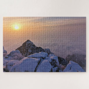 Sunset On The Mountain Top Puzzle