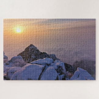 Sunset On The Mountain Top Puzzle