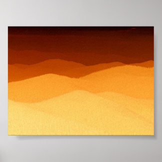 Sunset on the mountains poster