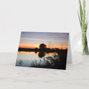 "Sunset on the Norfolk Broads" greetings cards