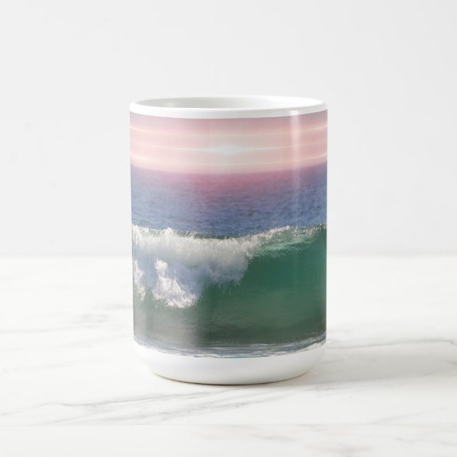 Sunset on the Ocean and Wave Cup Mug (Center)