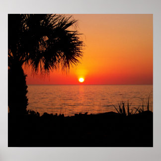 Sunset on the Ocean Poster