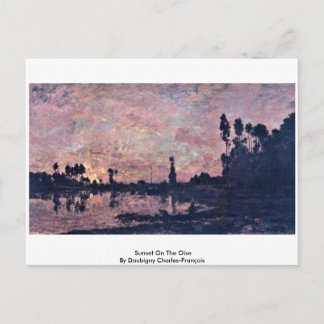 Sunset On The Oise By Daubigny Charles-François Postcard