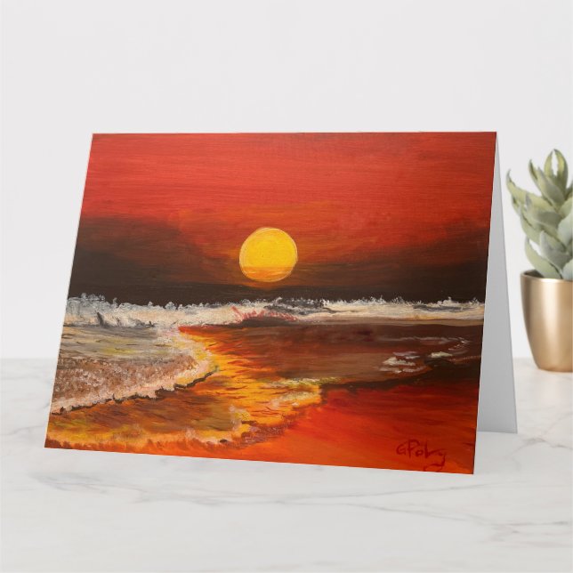 Sunset on the Pacific, by Gary Poling Card (Small Plant)