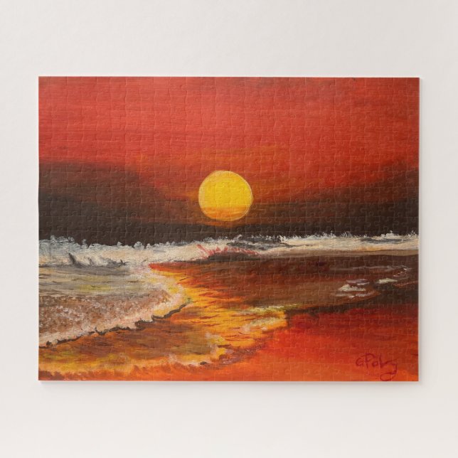 Sunset on the Pacific, by Gary Poling Jigsaw Puzzle (Horizontal)