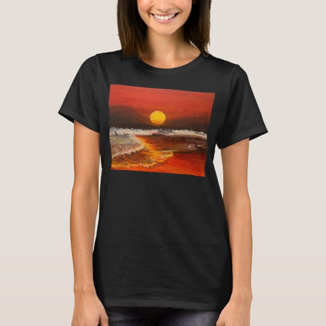 Sunset on the Pacific, by Gary Poling T-Shirt (Front)