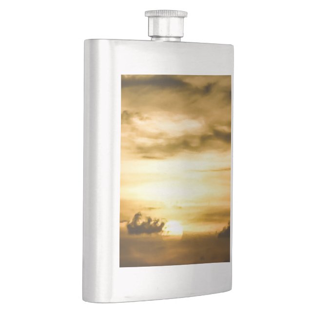 Sunset On The Pacific Ocean Hip Flask (Right)