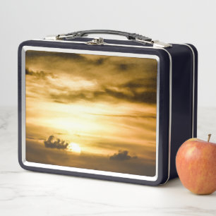Sunset On The Pacific Ocean Metal Lunch Box