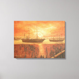 Sunset on the Past Canvas Print