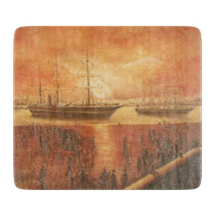 Sunset on the Past Cutting Board