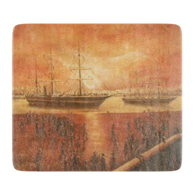 Sunset on the Past Cutting Board (Front)