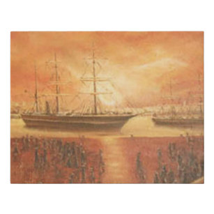 Sunset on the Past Faux Canvas Print