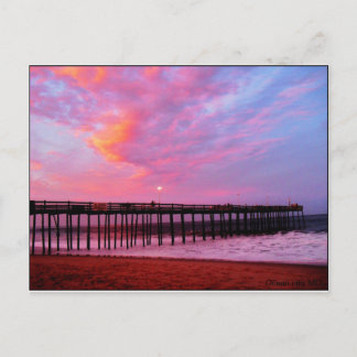 Sunset on the Pier Postcard